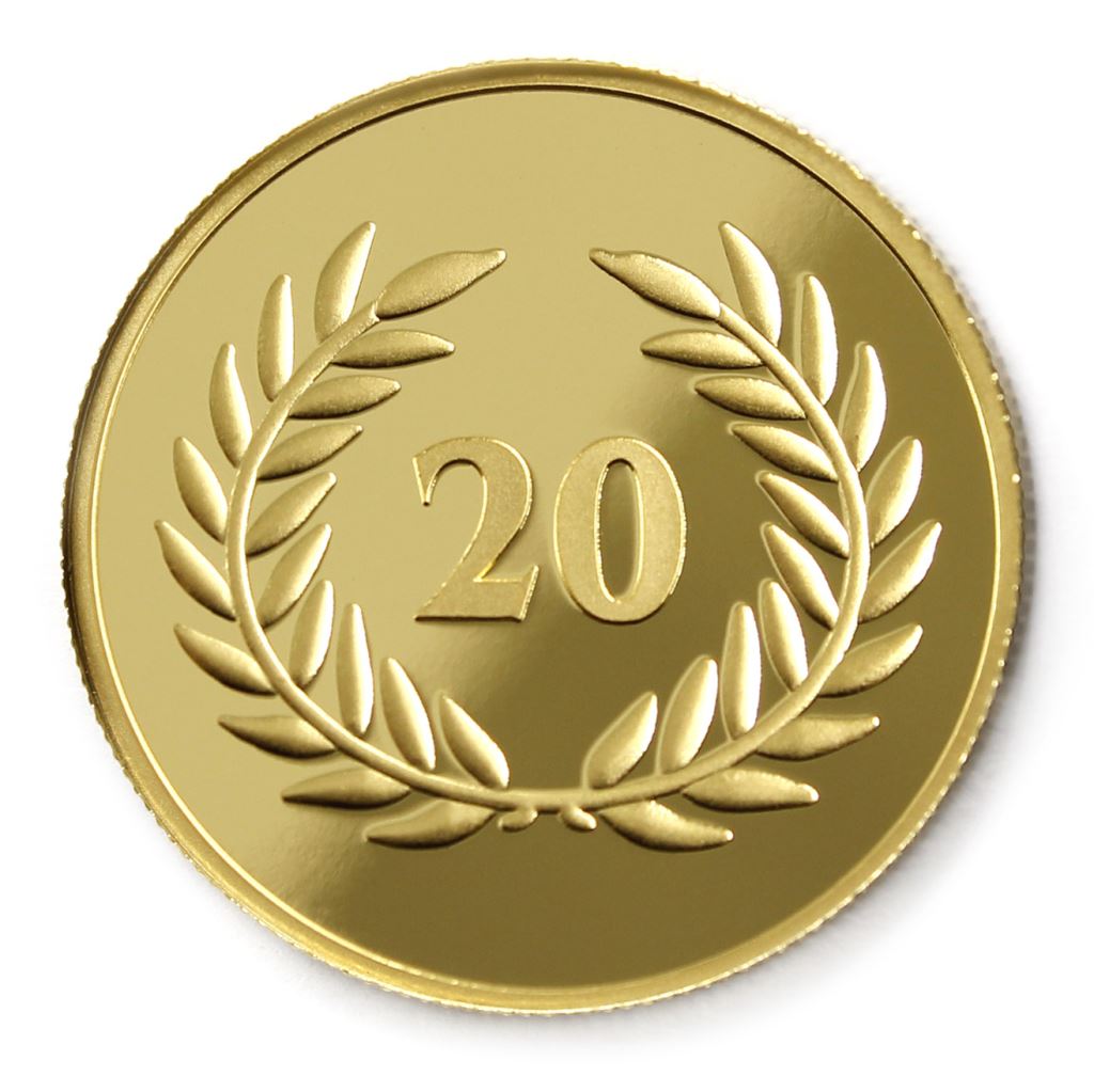 【金銀幣2】年資20月桂-鏡面雕刻32
