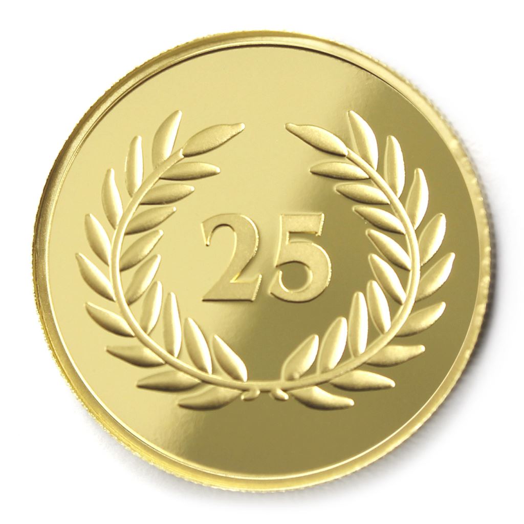 【銅幣】年資25月桂-金箔32