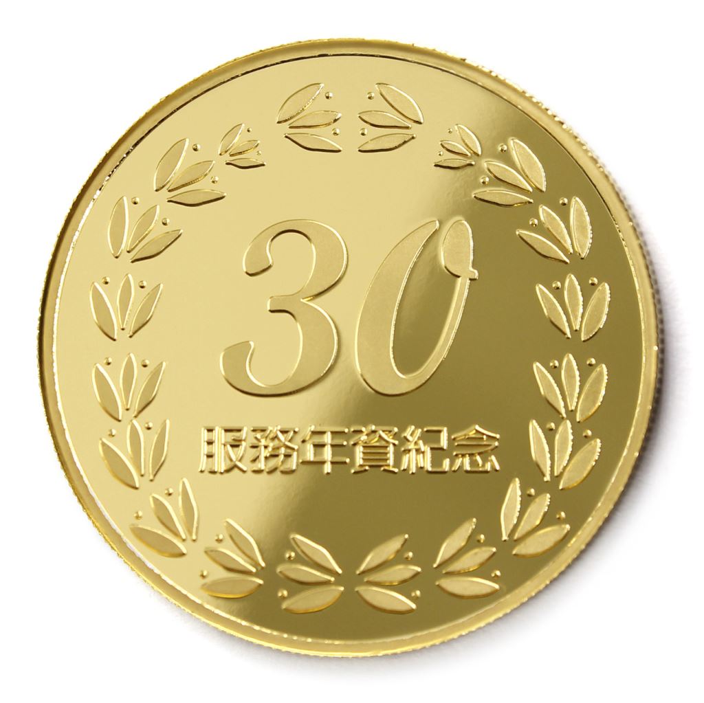 【金銅幣2】年資30桂環-鏡面雕刻40