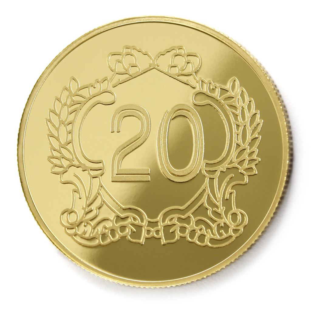 【金銅幣2】年資20榮耀-鏡面雕刻38