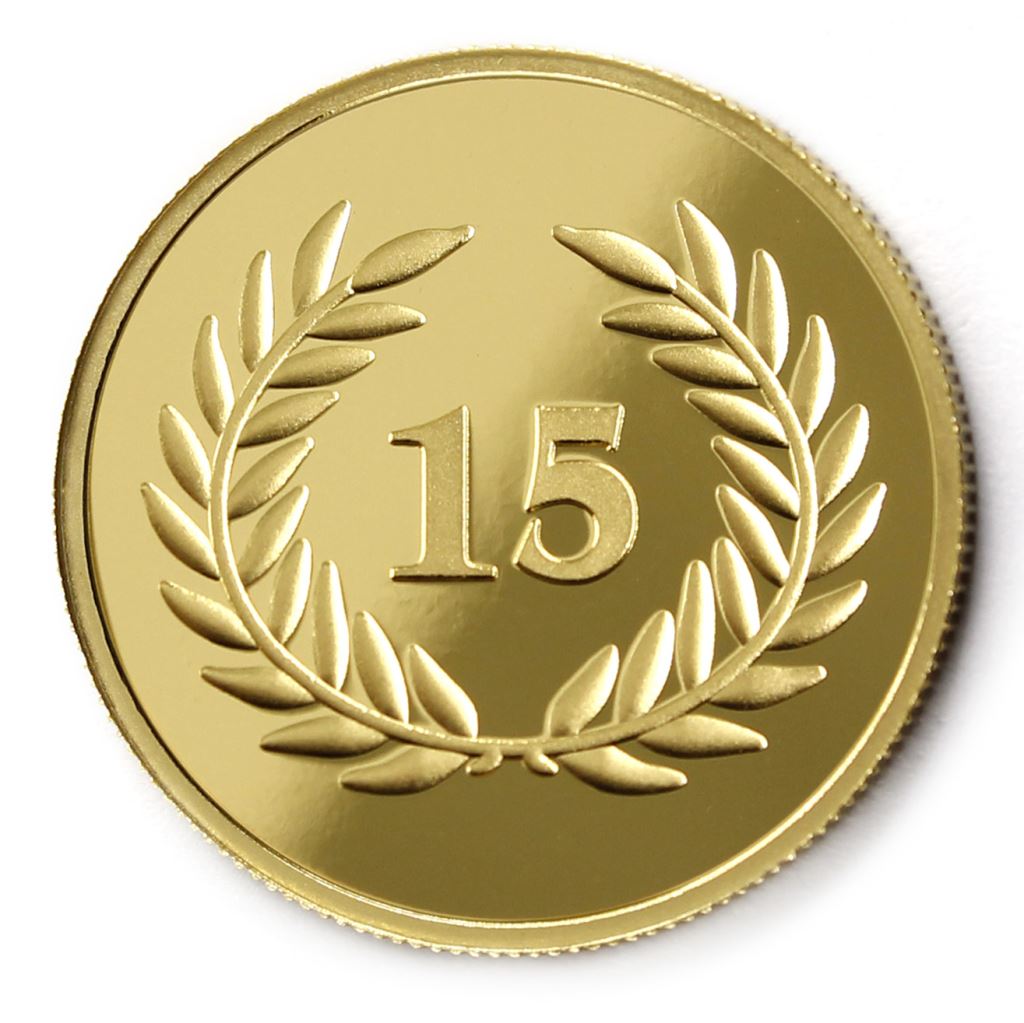 【金銅幣2】年資15月桂-鏡面雕刻27